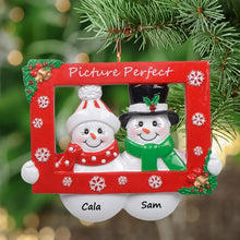 Load image into Gallery viewer, Personalized Christmas Ornament Snowman Couple Party Prop