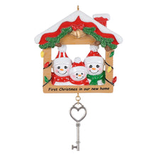 Load image into Gallery viewer, Personalized Ornament Christmas New Home Gift First Christmas in Our New Home Family 3
