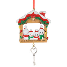Load image into Gallery viewer, Personalized Ornament First Christmas in Our New Home Family 4
