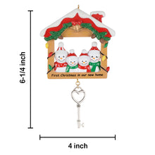 Load image into Gallery viewer, Personalized Ornament First Christmas in Our New Home Family 4
