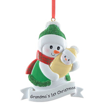 Load image into Gallery viewer, Personalized Ornament Holiday Keepsake Grandma's 1st Christmas