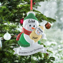 Load image into Gallery viewer, Personalized Ornament Holiday Keepsake Grandma's 1st Christmas