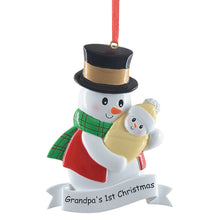 Load image into Gallery viewer, 2024 Personalized Grandpa's 1st Christmas Ornament Holiday Memory
