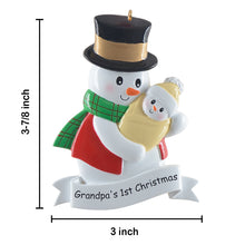 Load image into Gallery viewer, 2024 Personalized Grandpa's 1st Christmas Ornament Holiday Memory