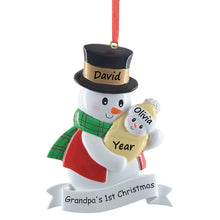 Load image into Gallery viewer, 2024 Personalized Grandpa's 1st Christmas Ornament Holiday Memory