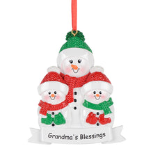 Load image into Gallery viewer, Personalized Christmas Ornament Grandma's Blessings Holiday Keepsake-2