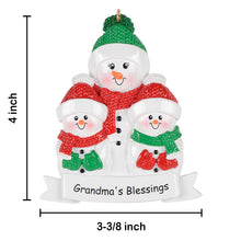 Load image into Gallery viewer, Personalized Christmas Ornament Grandma's Blessings Holiday Keepsake-2