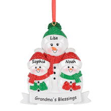 Load image into Gallery viewer, Personalized Christmas Ornament Grandma's Blessings Holiday Keepsake-2
