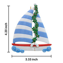 Load image into Gallery viewer, Maxora Personalized Gift Christmas Sport Ornaments Sailboat