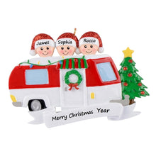 Load image into Gallery viewer, Customized Gift for Family 3 Christmas Ornament RV Trailer
