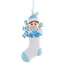 Load image into Gallery viewer, Maxora Christmas Ornament Personalized Baby's Gift Baby Boy Stocking