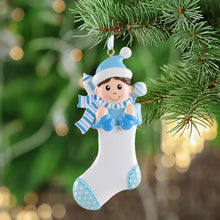 Load image into Gallery viewer, Maxora Christmas Ornament Personalized Baby's Gift Baby Boy Stocking