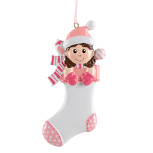 Load image into Gallery viewer, Maxora Customize Christmas Gift Holiday Decoration Ornament Stocking Baby Girl