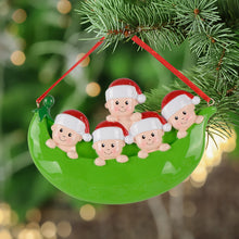 Load image into Gallery viewer, Christmas Ornament Gift for Family Peapod Family 5