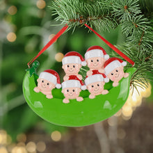 Load image into Gallery viewer, Personalized Gift Christmas Ornament Peapod Family 6