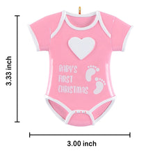Load image into Gallery viewer, Personalized Ornament Baby's First Christmas Gift Baby onesie Boy/Girl