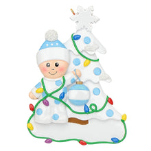 Load image into Gallery viewer, Personalized Baby's First Christmas Ornament Christmas Tree Baby Blue/Pink