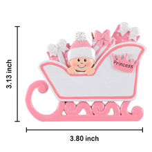 Load image into Gallery viewer, Personalized Gift for Baby's First Christmas Baby Pram Blue/Pink