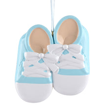 Load image into Gallery viewer, Personalized Baby's 1st Christmas Gift Ornament Baby Shoes Girl/Boy