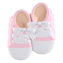 Load image into Gallery viewer, Personalized Baby's 1st Christmas Gift Ornament Baby Shoes Girl/Boy