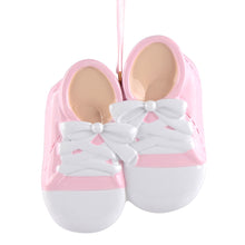 Load image into Gallery viewer, Personalized Baby's 1st Christmas Gift Ornament Baby Shoes Girl/Boy