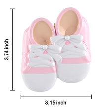Load image into Gallery viewer, Personalized Baby's 1st Christmas Gift Ornament Baby Shoes Girl/Boy