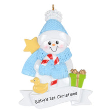 Load image into Gallery viewer, Customized Christmas Ornament 2024 Baby's 1st Christmas Boy