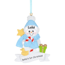 Load image into Gallery viewer, Customized Christmas Ornament 2024 Baby's 1st Christmas Boy