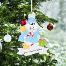 Load image into Gallery viewer, Customized Christmas Ornament 2024 Baby's 1st Christmas Boy