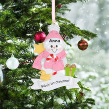 Load image into Gallery viewer, Personalized Christmas Ornament 2024 Baby's 1st Christmas Girl