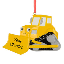 Load image into Gallery viewer, Christmas Ornament Personalized Ornament Gift for Kids Bulldozer