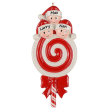 Load image into Gallery viewer, Personalized Christmas Gift Decoration Ornament Lollipop Family 3