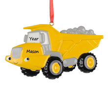 Load image into Gallery viewer, Personalized Dump Truck Christmas Ornament Christmas Gift for Kid