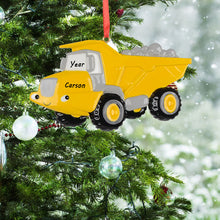 Load image into Gallery viewer, Personalized Dump Truck Christmas Ornament Christmas Gift for Kid