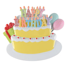 Load image into Gallery viewer, Personalized Birthday Cake Christmas Tree Decoration Ornament