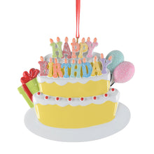Load image into Gallery viewer, Personalized Birthday Cake Christmas Tree Decoration Ornament