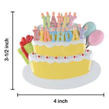 Load image into Gallery viewer, Personalized Birthday Cake Christmas Tree Decoration Ornament