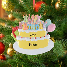 Load image into Gallery viewer, Personalized Birthday Cake Christmas Tree Decoration Ornament