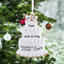 Load image into Gallery viewer, Personalized Christmas Ornament Wedding Cake