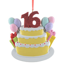 Load image into Gallery viewer, Customize 16th Birthday Christmas Ornament Personalized Ornament