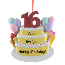 Load image into Gallery viewer, Customize 16th Birthday Christmas Ornament Personalized Ornament