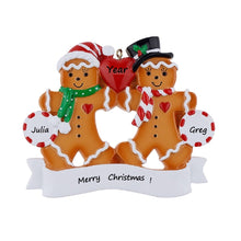 Load image into Gallery viewer, Personalized Family Gift Christmas Ornament Gingerbread Family 2