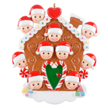 Load image into Gallery viewer, Christmas Gift for Large Family Holiday Ornament Gingerbread House Family 10