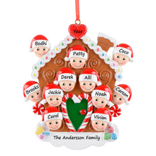 Load image into Gallery viewer, Personalized Gift For Family 11 Christmas Decor Ornament Gingerbread House
