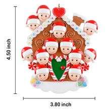 Load image into Gallery viewer, Customize Christmas Family Gift Hanging Ornament Gingerbread House Family 12