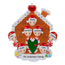 Load image into Gallery viewer, Personalized Ornament Gift Christmas Ornament Gingerbread House Family 7