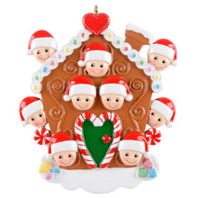Load image into Gallery viewer, Personalized Ornament Christmas Gift Gingerbread House Family 9