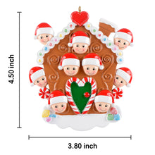 Load image into Gallery viewer, Personalized Ornament Christmas Gift Gingerbread House Family 9