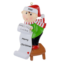 Load image into Gallery viewer, Personalized Ornament Christmas Scroll