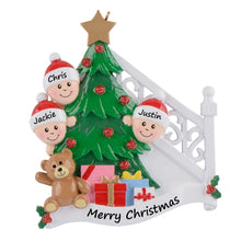 Load image into Gallery viewer, Personalized Ornament Christmas Morning Family 3
